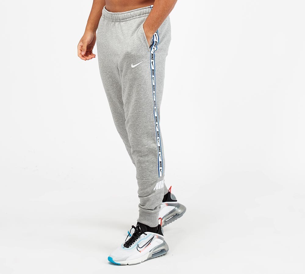 grey nike taped tracksuit