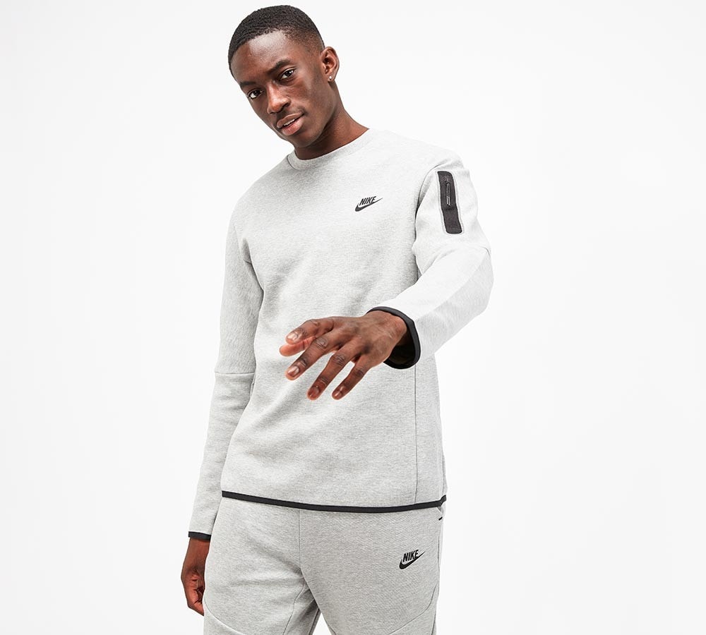 nike tech sweater grey