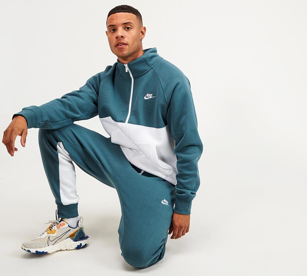 nike tracksuit green and white