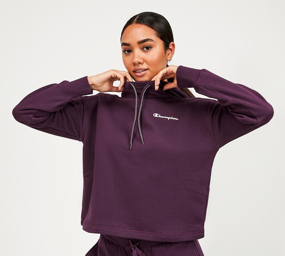 champion crop hoodie women's