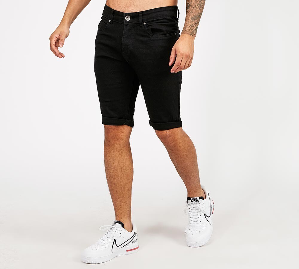 black skinny jeans short