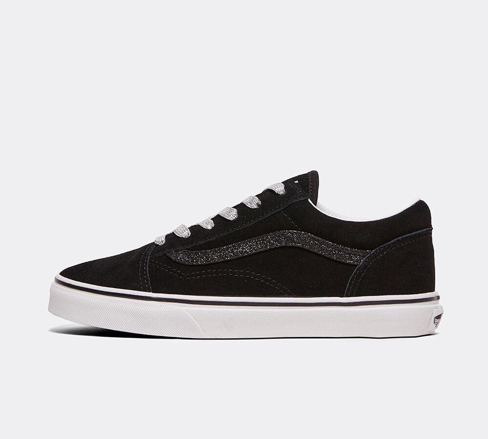 vans black and white junior