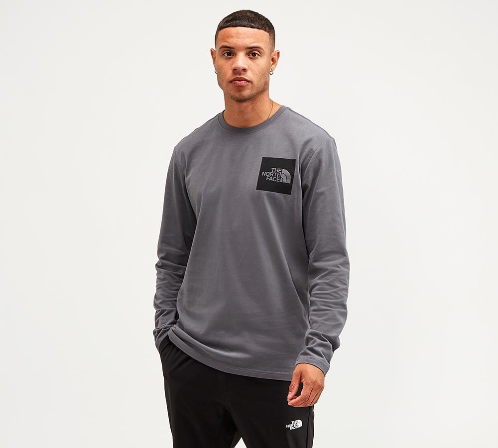 The North Face Fine Long Sleeve T Shirt Grey Footasylum The North Face Fine Long Sleeve T Shirt Grey Footasylum