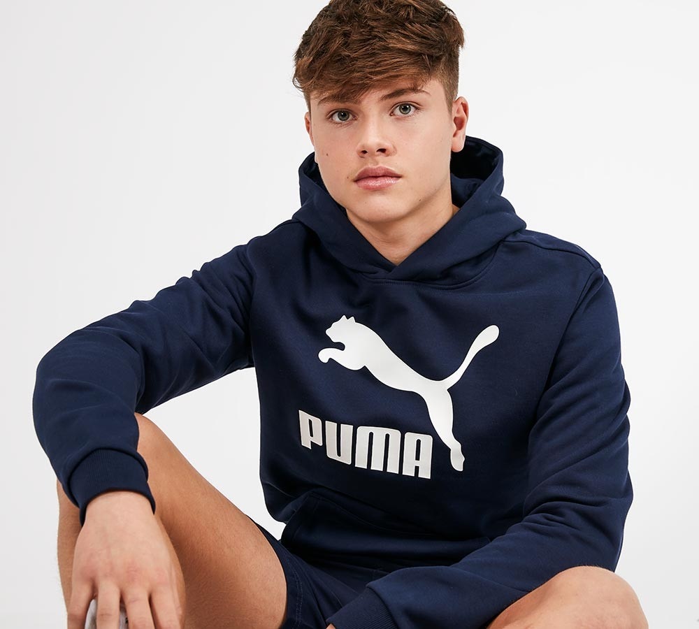 puma grey hoodie junior