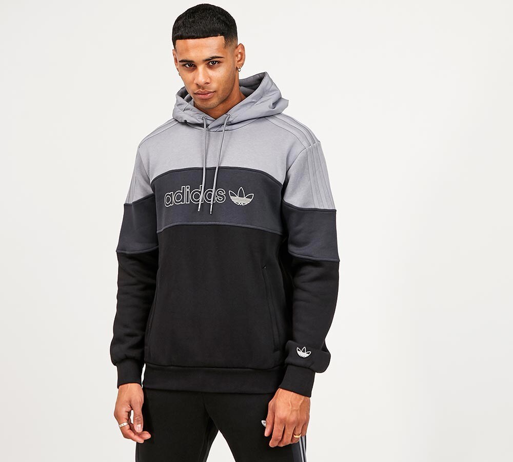 adidas originals tape fleece overhead hoodie