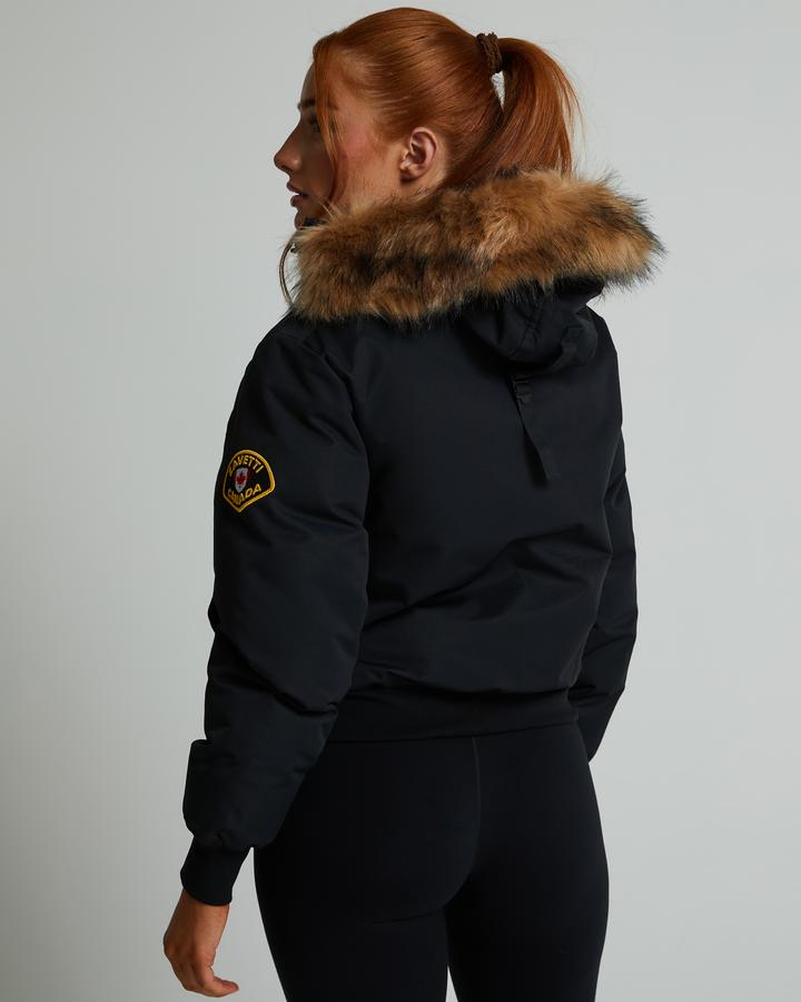 Zavetti Canada Womens Gabellia Jacket | Black / Brown / Beige