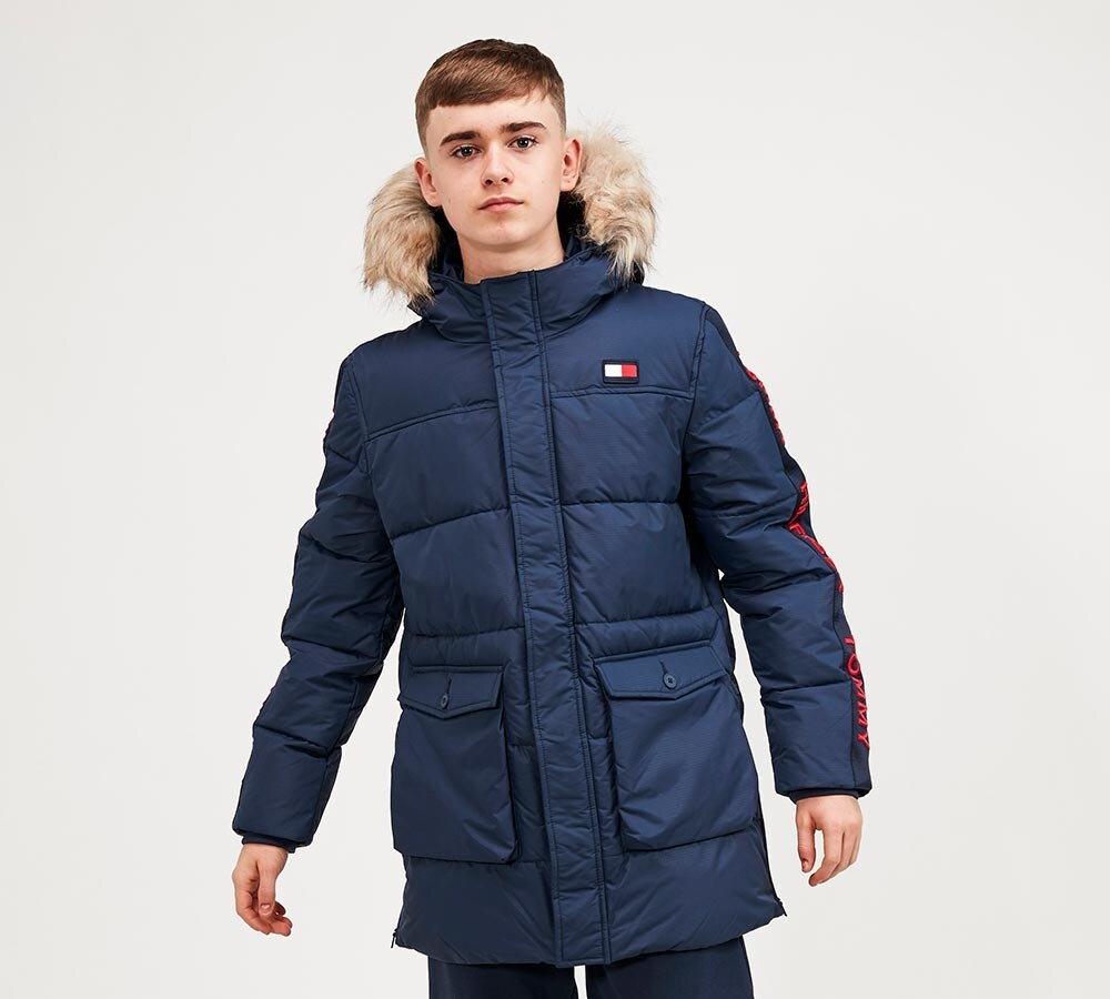 tommy hilfiger parka navy