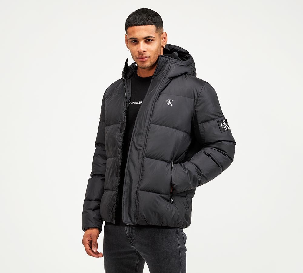 calvin klein black down jacket