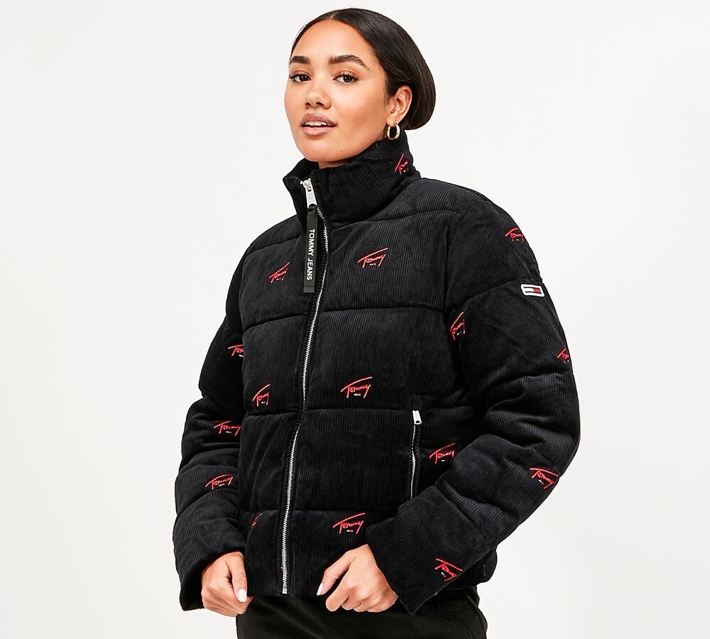 tommy jeans cord puffer jacket