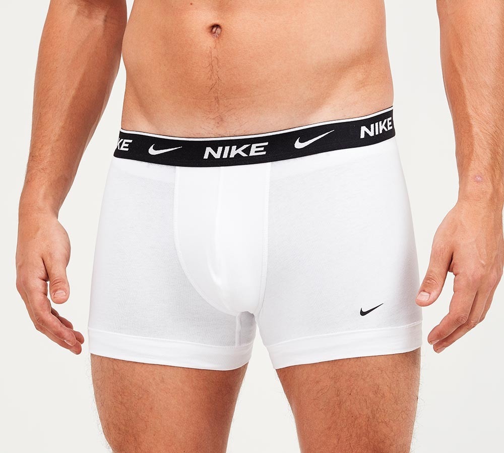 Nike 3 Pack Waistband Trunk Boxer, White / Grey / Black