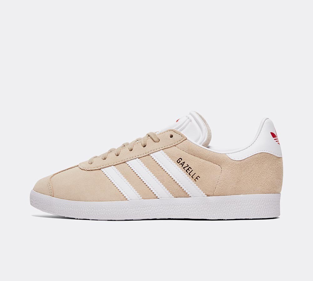 ladies white gazelle trainers