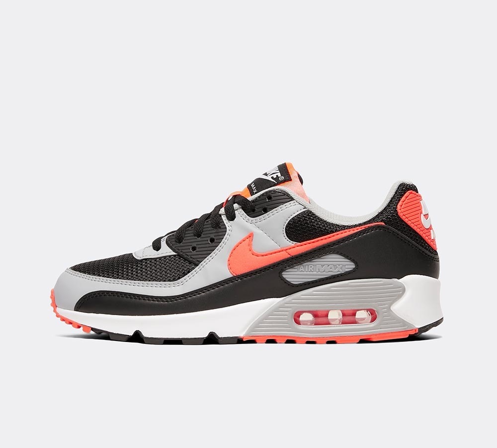 nike air max 90 black grey red