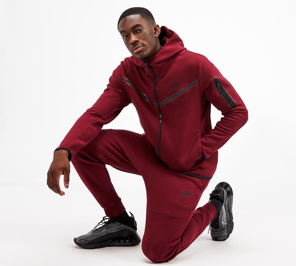 nike tech fleece red tracksuit