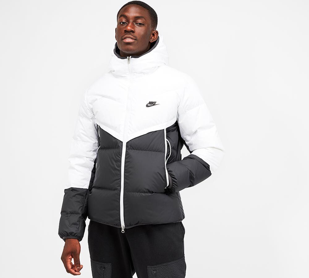 nike jackets white and black
