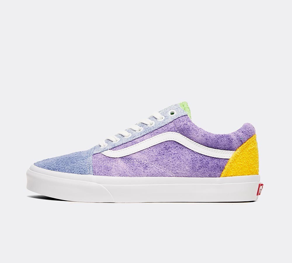 purple and yellow vans