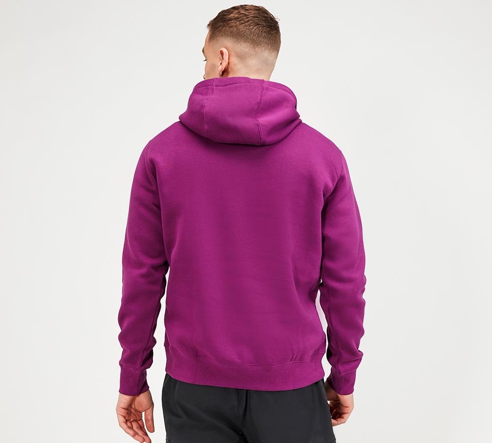 Nike Club Overhead Hooded Top Purple Footasylum