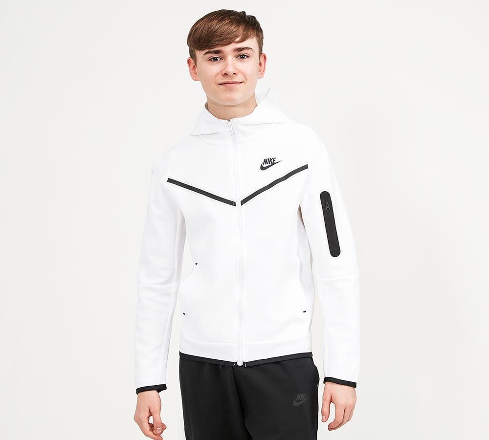 junior white tech fleece
