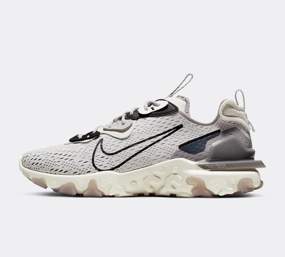 nike react grey black