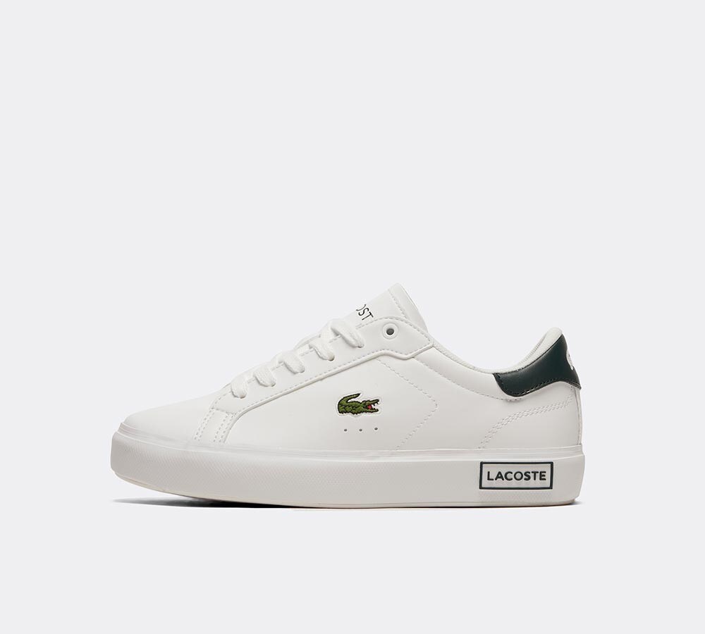 infant black lacoste trainers