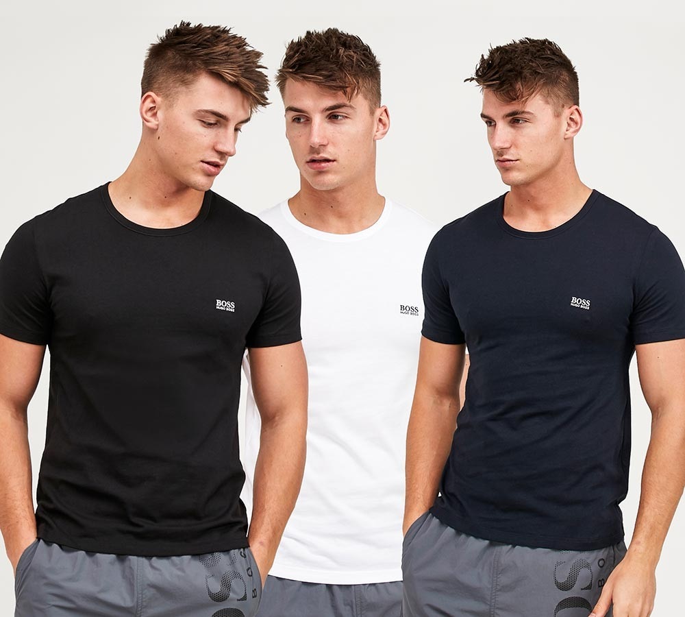 hugo boss 3 pack t shirts footasylum