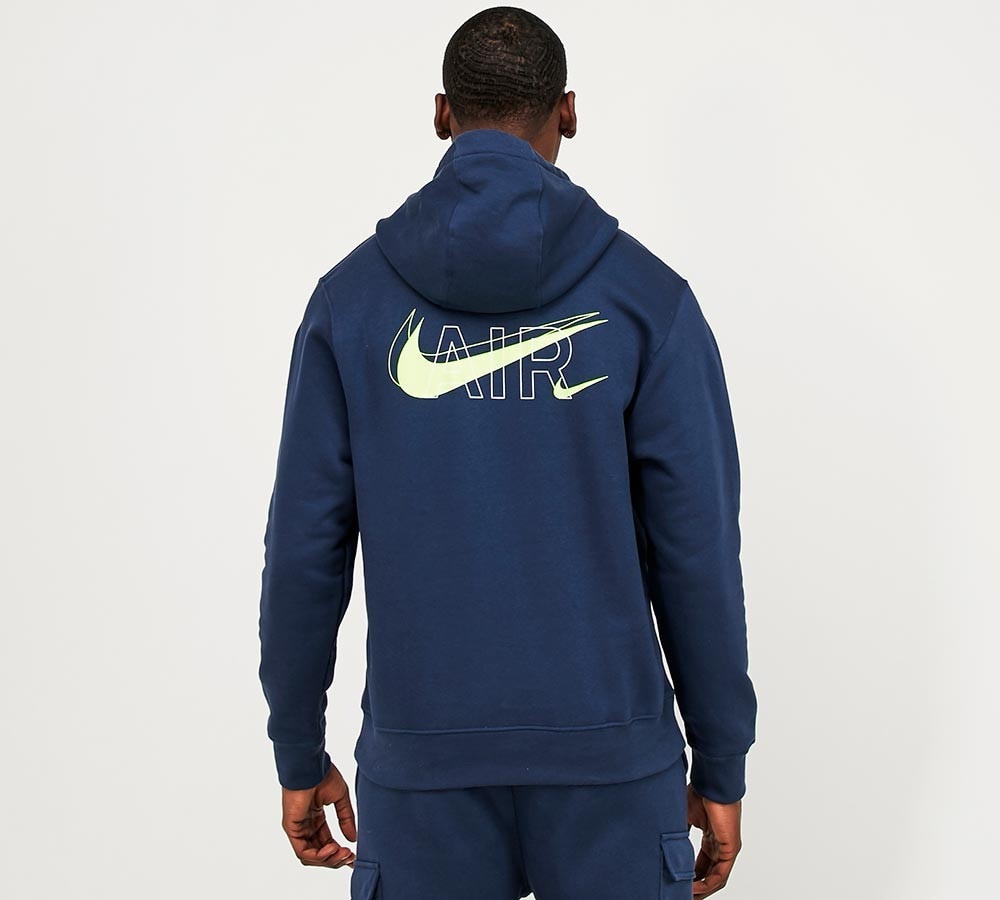 nike blue overhead hoodie