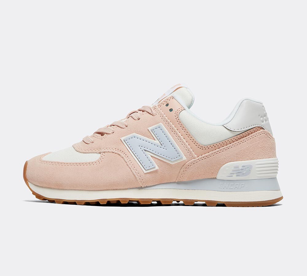 New Balance Womens ML574 Trainer | Beige / White / Light Blue | Footasylum