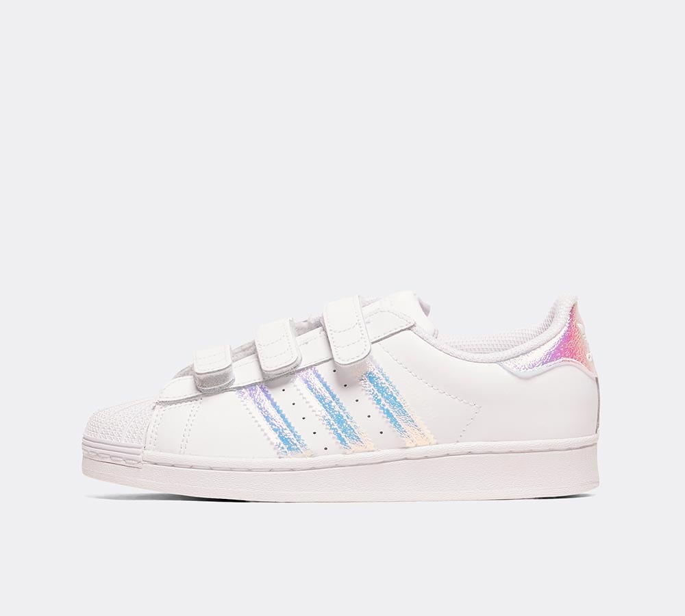 adidas Originals Infant Superstar Trainer White Iridescent Footasylum