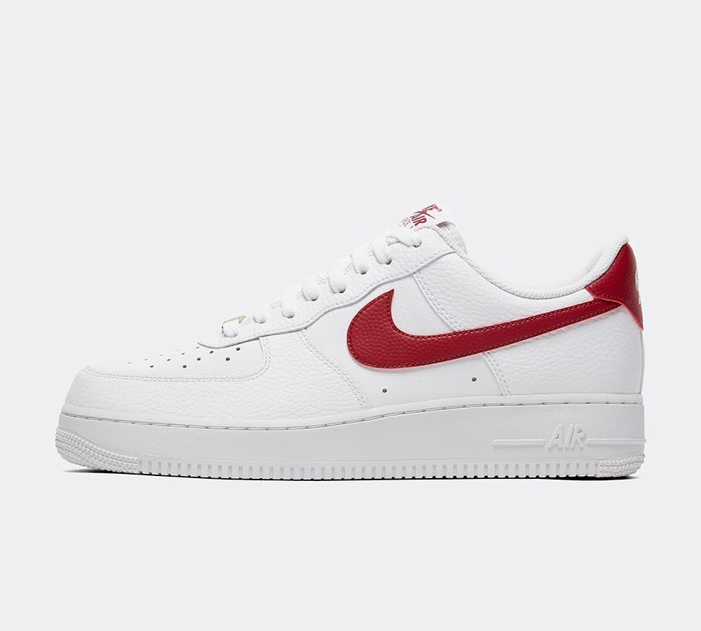 white red nike trainers