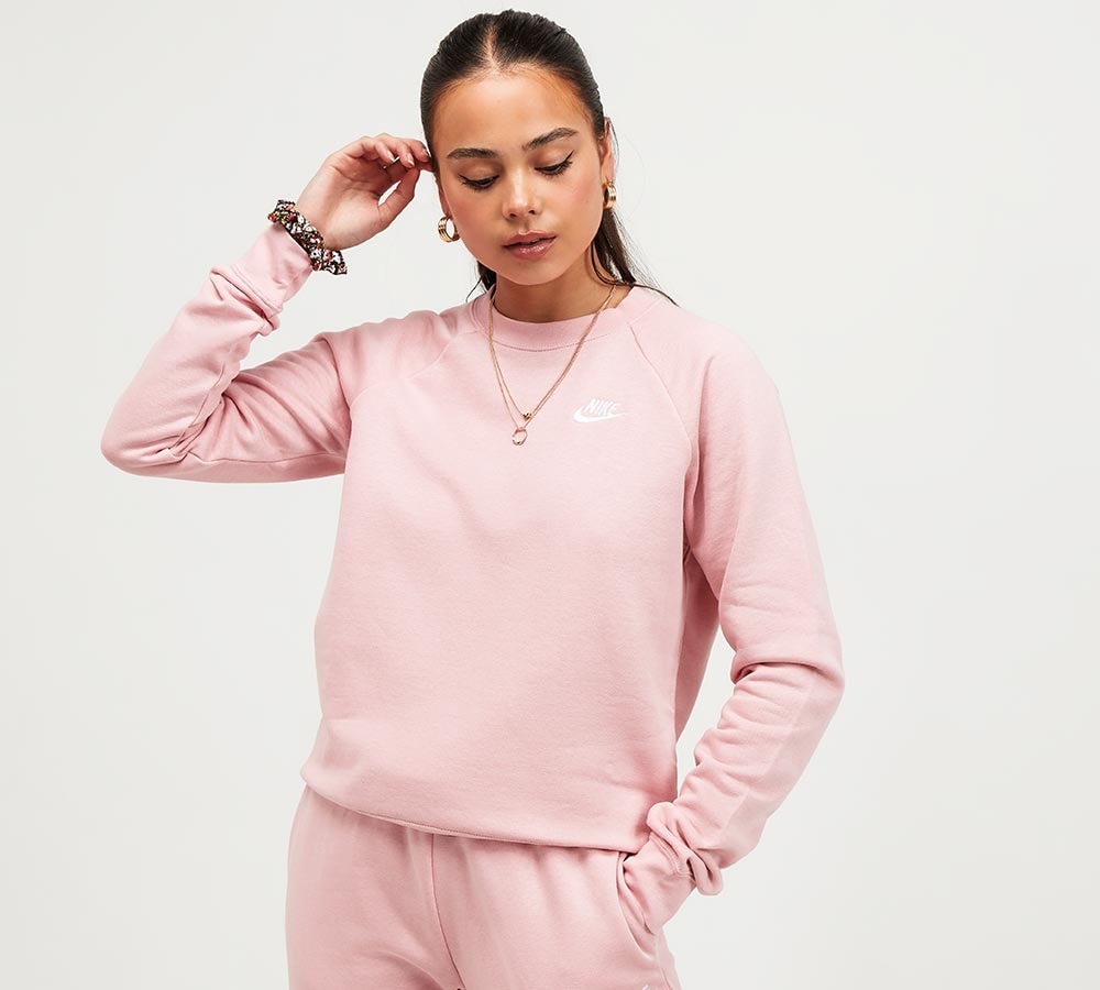 womens nike crewneck sweatshirt pink