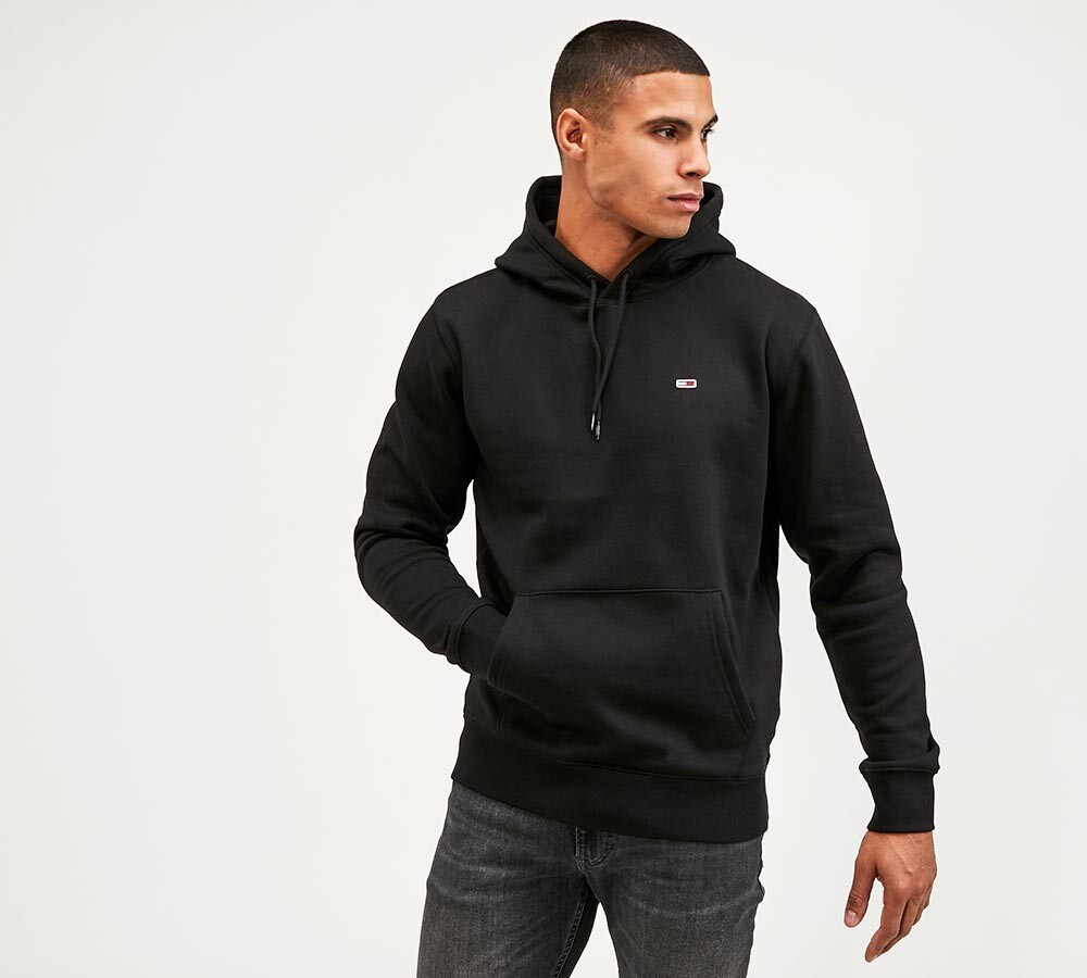 tommy jeans small logo pullover hoodie