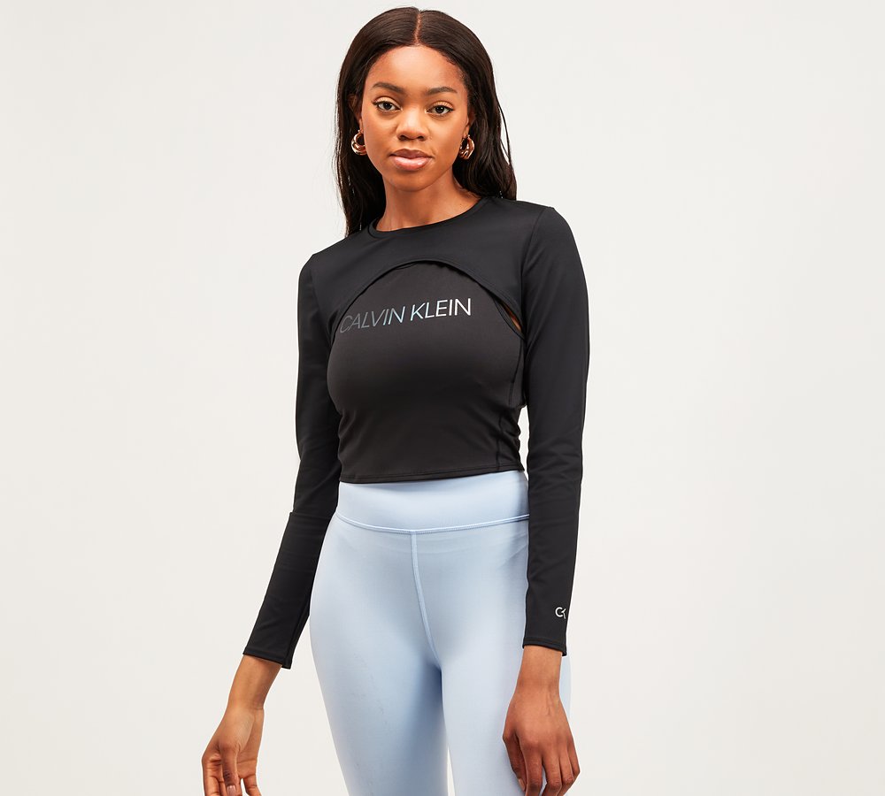 calvin klein women's long sleeve t shirt