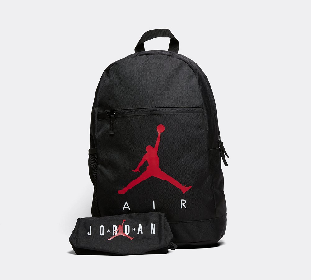 Jordan Air School Backpack and Pencil Case in Pink/Pink | Polyester