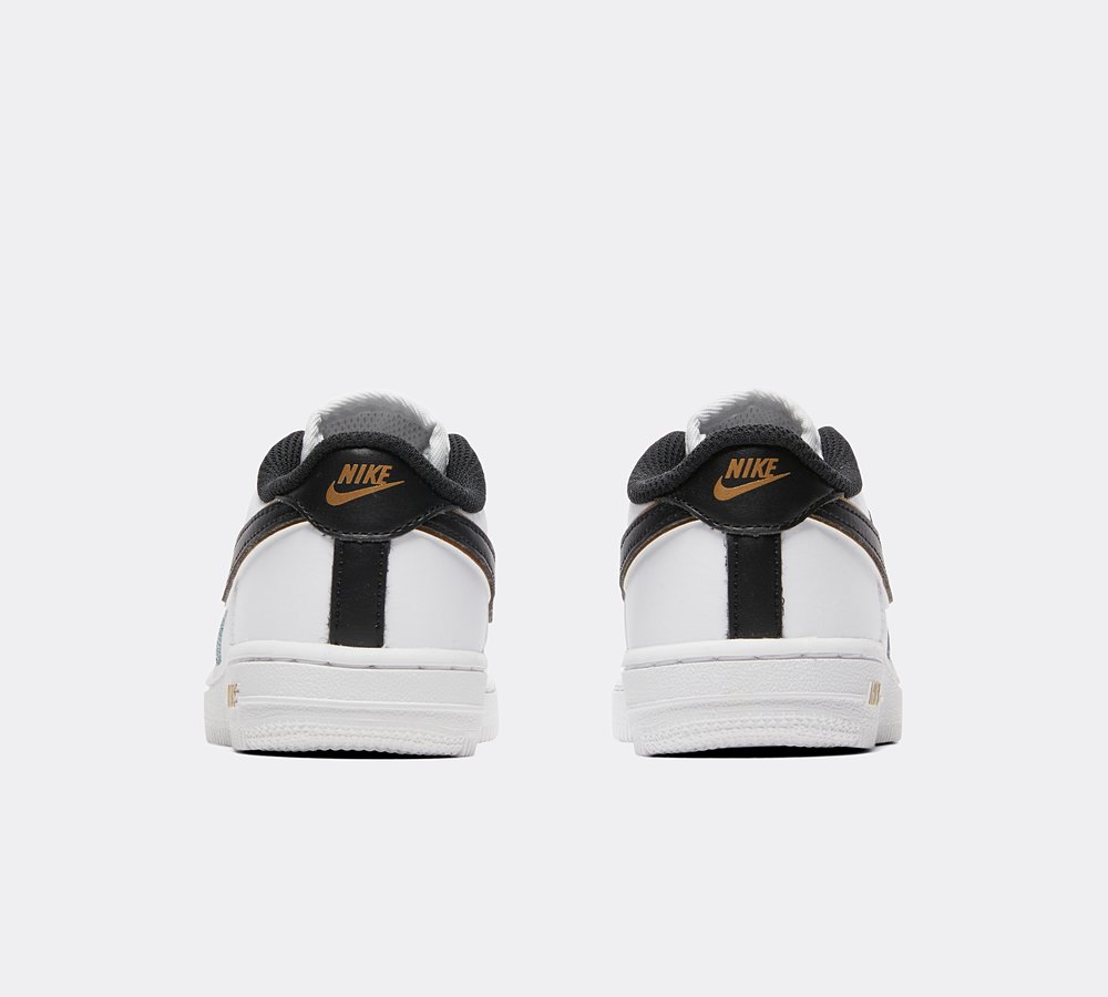 air force 1 gold black white