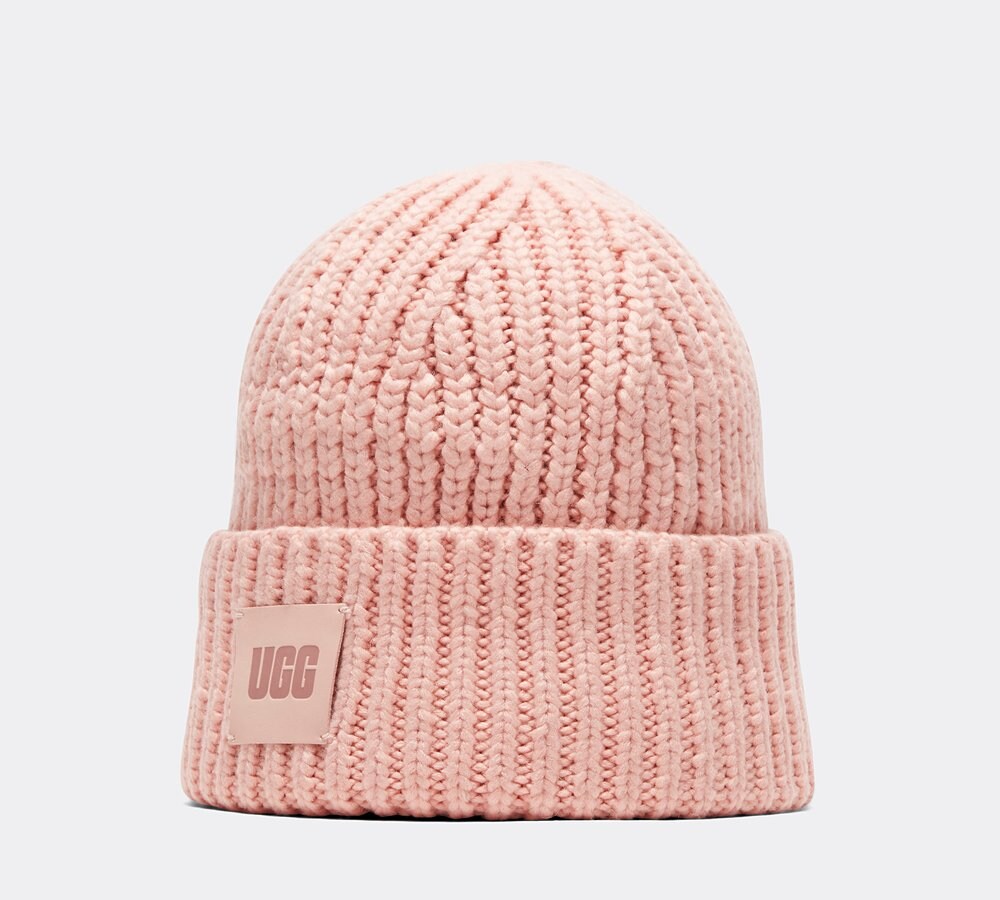Ugg Womens Ribbed Knit Beanie | Pink 
