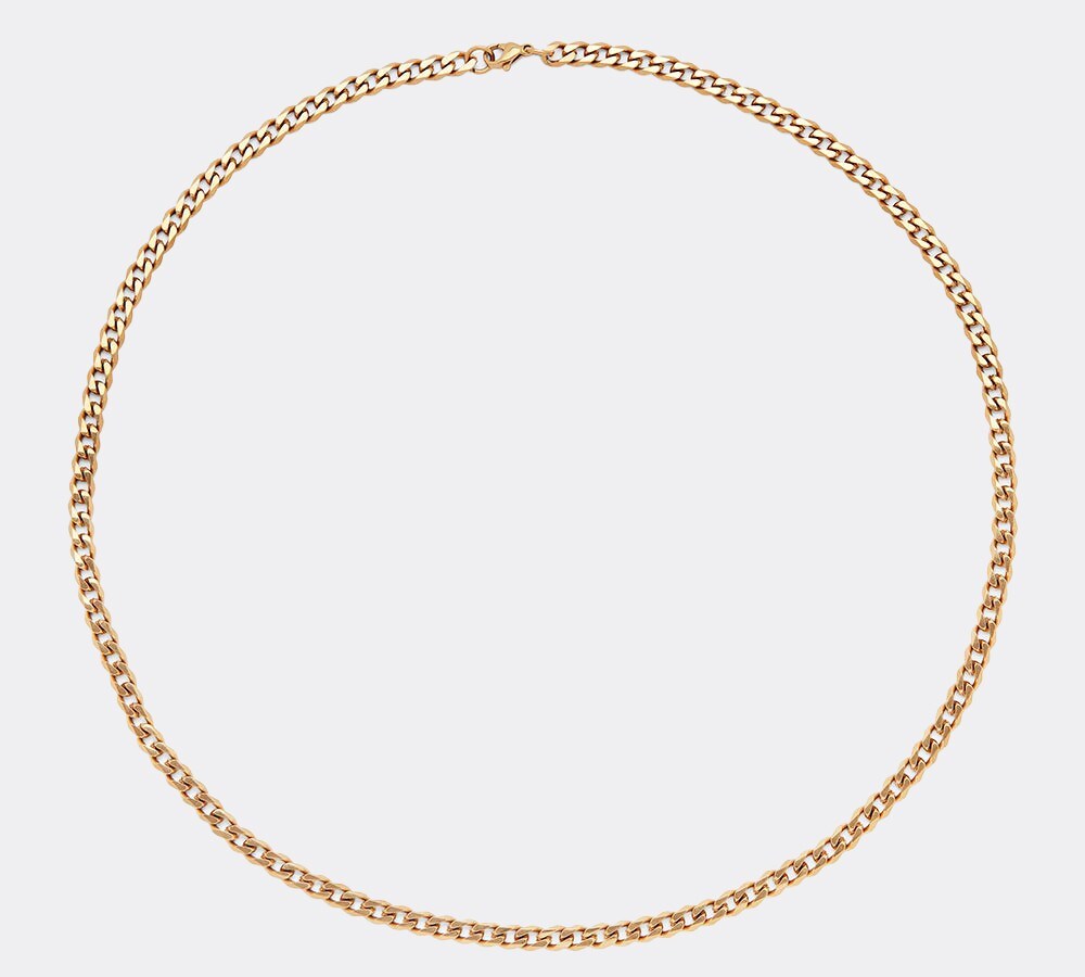 Rose Cuban Chain 5mm | Gold | Footasylum