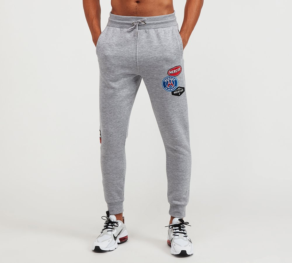 Mercier Paris Badge Fleece Pant | Grey 