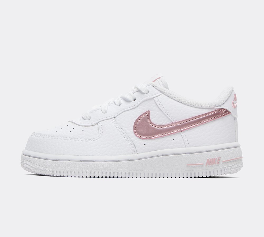 Nike Nursery Air Force 1 Low Trainer White Pink Glaze Footasylum