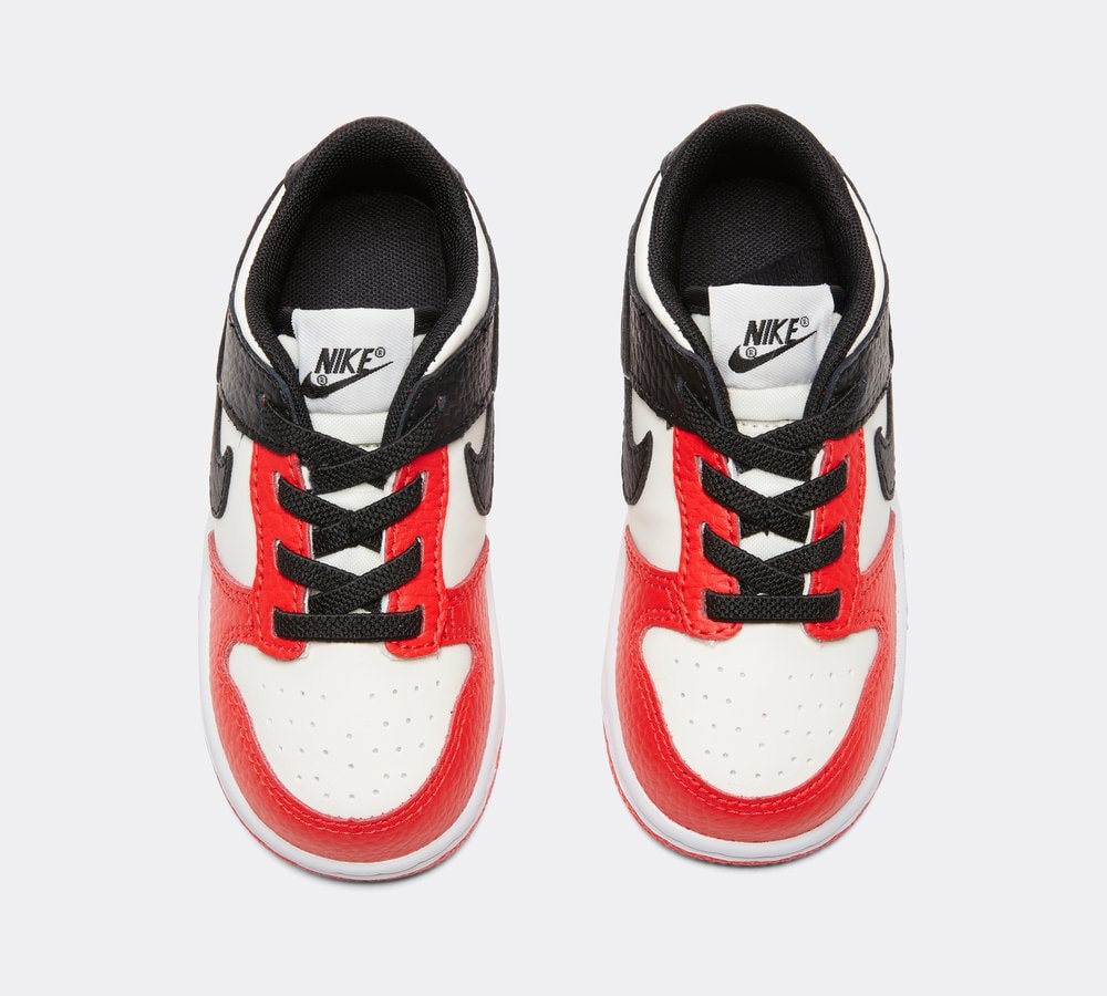 Nike Nursery Dunk Low Trainer Sail Black Chile Red Footasylum