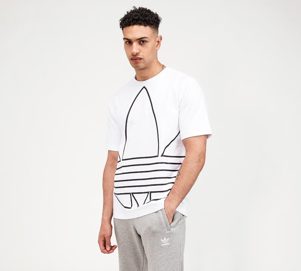 Adidas Originals Big Trefoil T Shirt White Black Footasylum