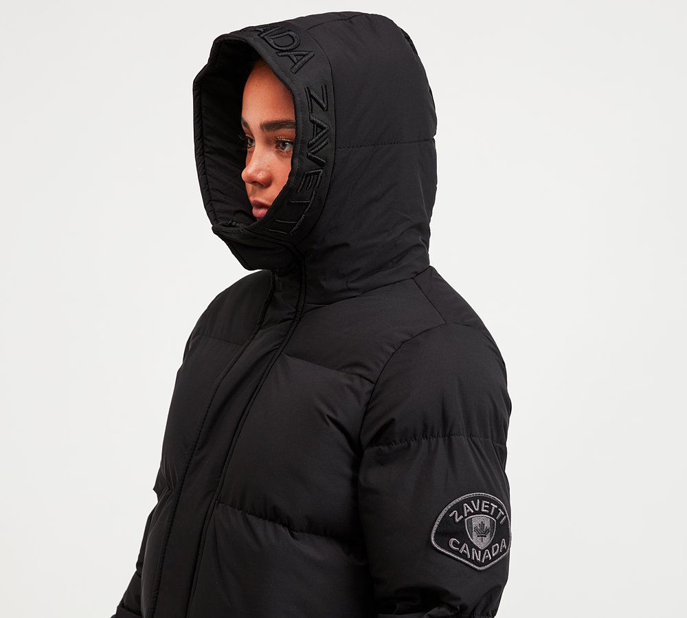 Zavetti Canada Womens Alora Longline Puffer Jacket Black