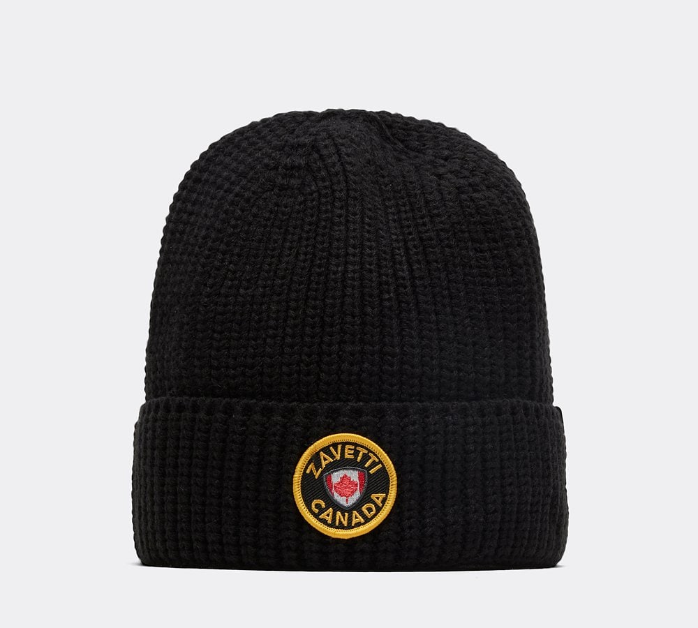 Zavetti Canada Verrio Contrast Logo Beanie Black Footasylum