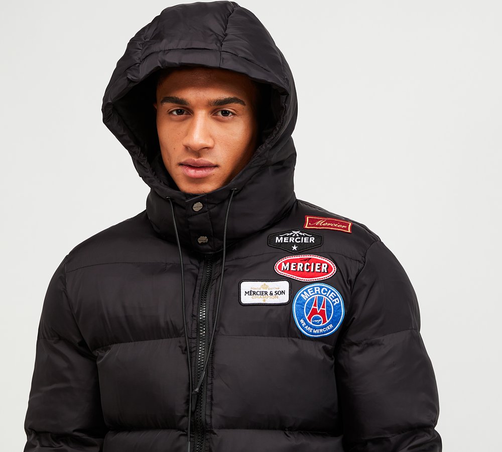 Mercier Stacked Badge Longline Puffer 