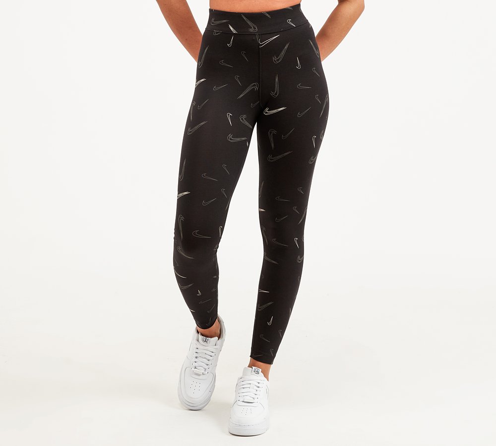 Nike Womens High-Waisted AOP Swoosh 