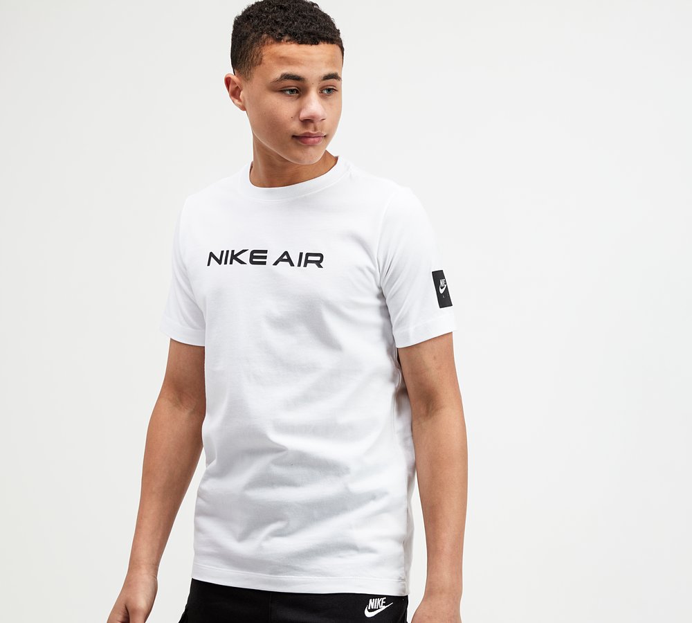 Nike Junior Air T-Shirt | White / Black 