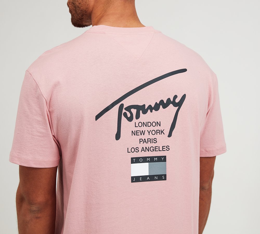 Essential | Signature | Jeans Pink Footasylum T-Shirt Tommy Broadway