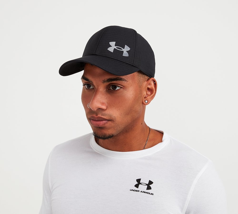 Under Armour Iso-Chill ArmourVent Stretch Hat, Black / Pitch Grey