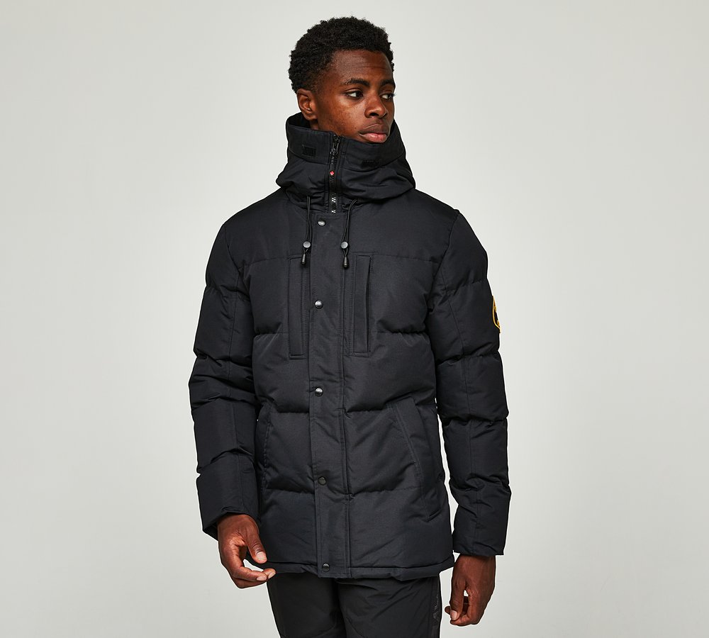Zavetti Canada Oshawa 2.0 Puffer Parka Jacket Black Footasylum