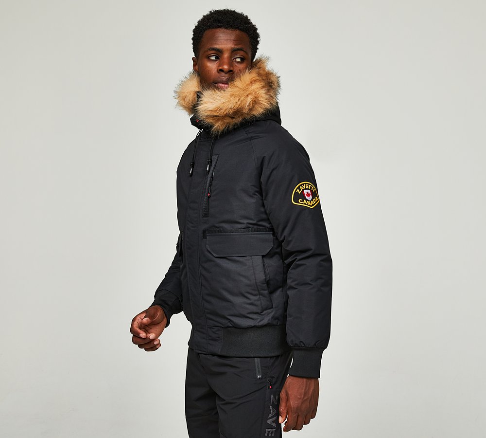 Zavetti Canada Abelli 2.0 Hooded Bomber Jacket Black Footasylum