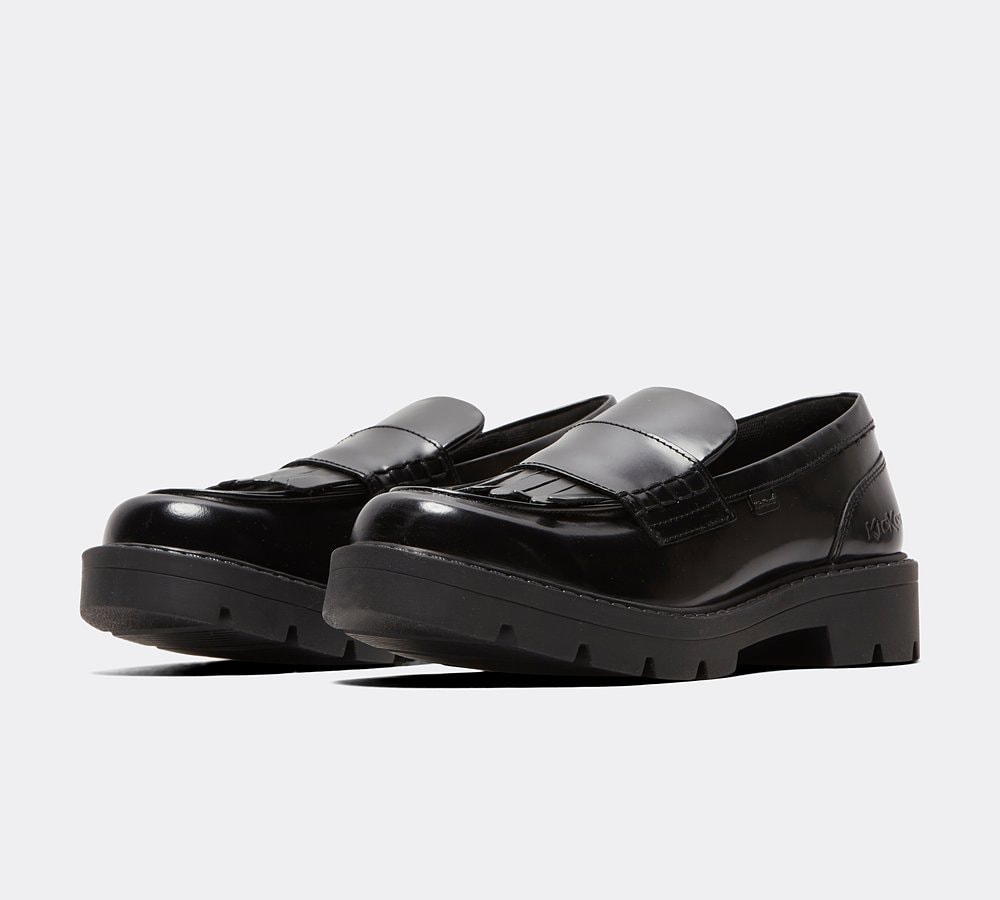 Kickers Junior Kori Loafer Shoe Black Footasylum