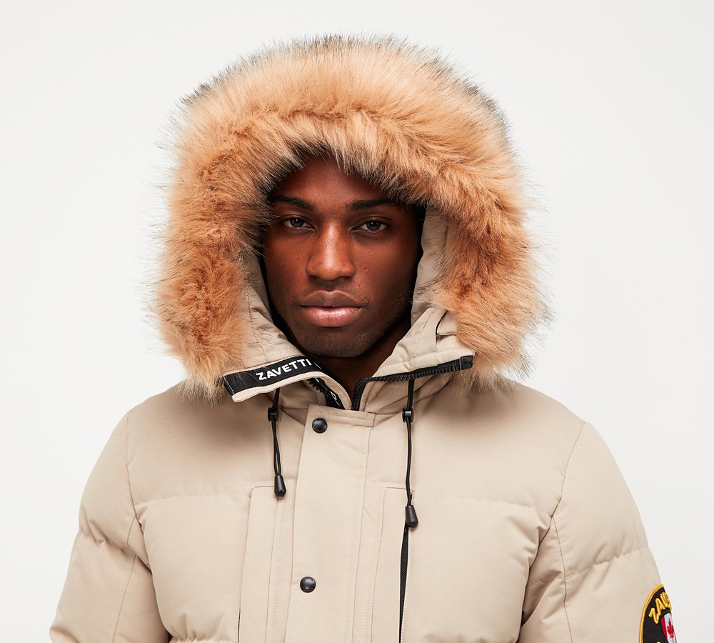 Zavetti Canada Oshawa 2.0 Puffer Parka Jacket Stone Footasylum